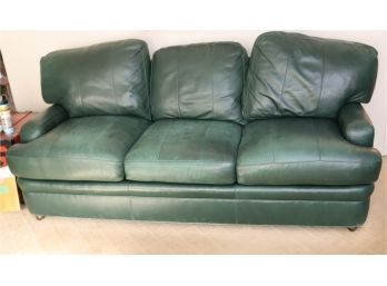 Hancock & Moore Green Leather Couch