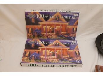 2. Boxes Of 100 Ct Icicle Light Sets (P-59)