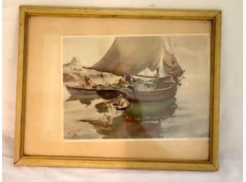 FRAMED James Sessions Sailboat Picture (P-69)