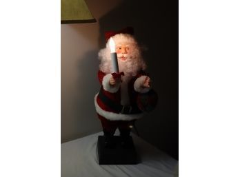 Light Up Dancing Santa With Candle (N-73)