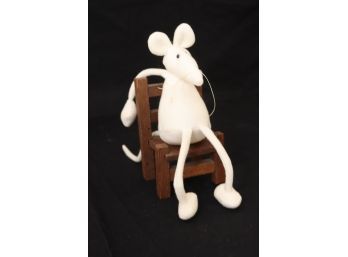 Rat Doll In Wooden Chair (T-12)