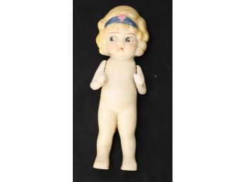 Vintage Bisque Jointed Arm China Doll Made In Japan (T-11)