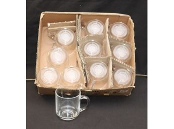 11 Clear Glass Coffee Mugs