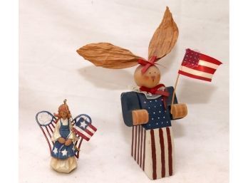 Patriotic Bunny And Angel  (N-105)