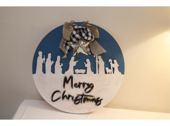 Round Merry Christmas Sign (N-70)