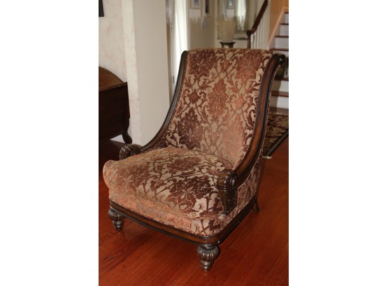 Vintage Wooden Upholstered Arm Chair