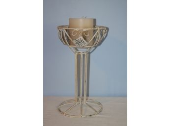 Wrought Iron Candle Holder And Candle