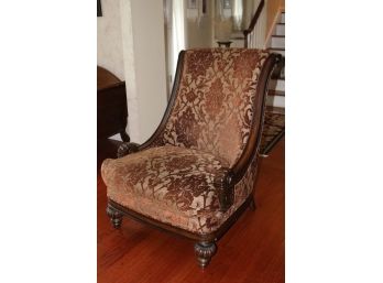 Vintage Wooden Upholstered Arm Chair