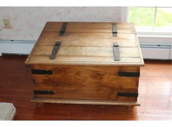 Pottery Barn Wooden Storage Coffee Table