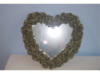 Floral Framed Heart Mirror
