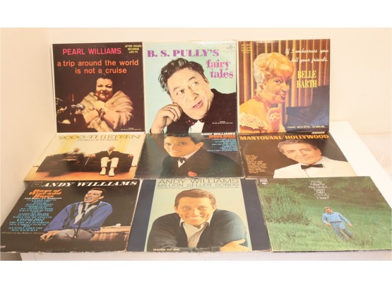 Vintage Vinyl Record Lot Pearl Williams, Belle Barth, B.S. Pully, Andy Williams (V-6)