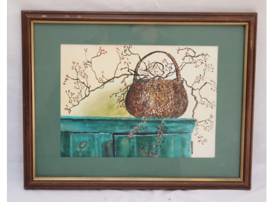 Framed Painting Signed T.lee '96. (P-16)