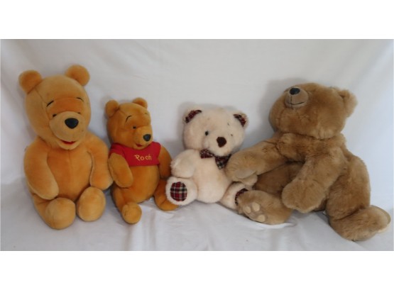 Lot Of 4 Teddy Bears Winnie The Pooh