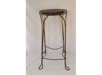 Antique Candy Counter Ice Cream Shoppe Wrought Iron Stool (D-15)