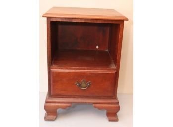Vintage Wooden 1 Drawer Nightstand Side Table