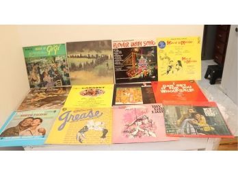 Vintage Show Tunes Vinyl Record Lot: West Side Story, South Pacific, Grease, My Fair Lady, Caberet..(V-13)