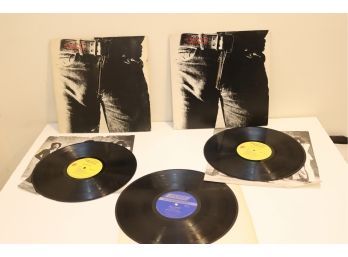2 Rolling Stones Sticky Fingers Record Albums & Let It Bleed (V-20)