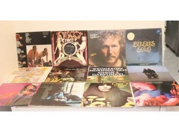 Vintage Vinyl Record Lot Beach Boys, Gordon Lightfoot, Bee Gees, Cher, Simon & Garfunkel. (V-7)