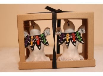 Halloween Boo Ghost Salt And Pepper Shakers (H-19)