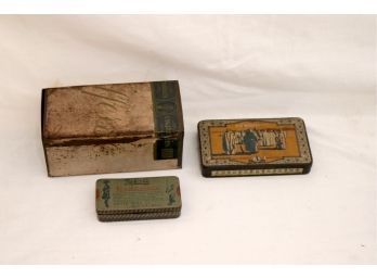 Set Of 3 Vintage Tin Boxes (P-63)