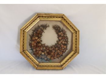 Antique Victorian Mourning Wreath (D-13)