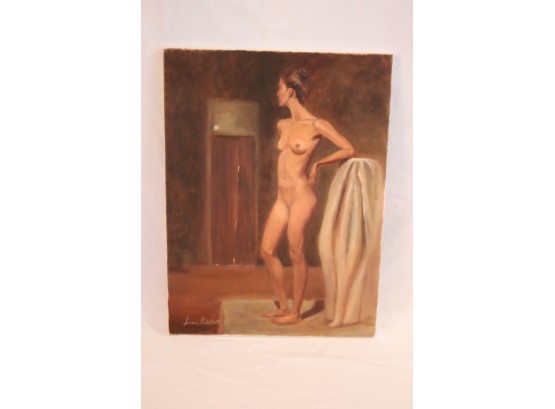 Nude Female Painting By Local Artist Susanne Corbelletta (G-82)