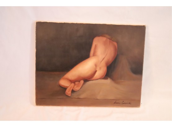 Nude Female Painting By Local Artist Susanne Corbelletta(G-83)