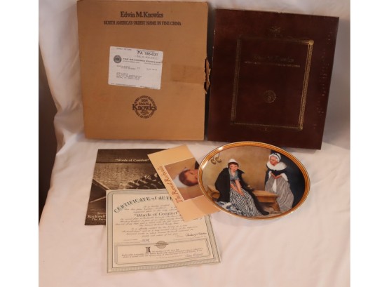 Knowles Words Of Comfort- Rockwell's Colonials Plate W/ Box (S-8)