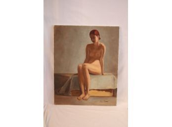 Nude Female Painting By Local Artist Susanne Corbelletta (G-80)