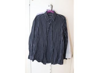 Men's Dress Shirt Button Down Zanella, Ralph Lauren, Calvin Klein Lot Sz L (M-10)