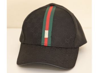 Black Faux Gucci Baseball Hat (M-13)