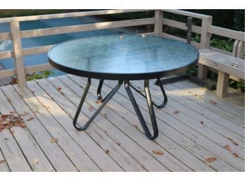 Round Glass Top Patio Table (G-60)