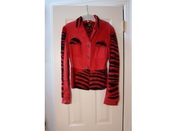 Just Cavalli Red Tiger Jacket Size 40