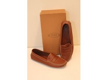 J.P. Tod's Brown Leather Driving Loafers Sz. 39 W/ Box (AG-2)
