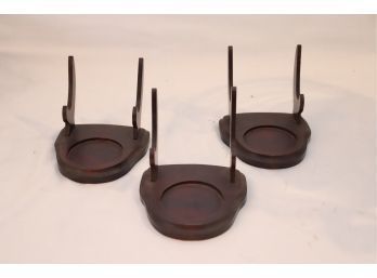3 Wooden Teacup/ Saucer Display Stands (S-96)