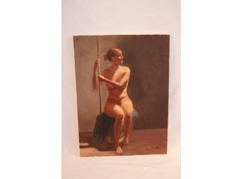 Nude Female Painting By Local Artist Susanne Corbelletta (G-81)