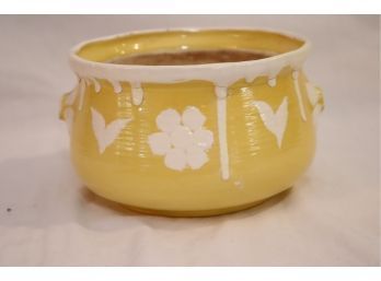 Yellow/ White Flower Bowl (S-23)