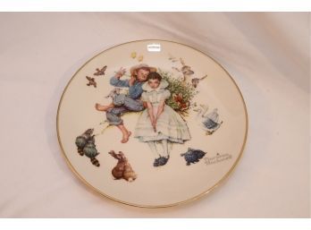 Gorham Norman Rockwell Plate 1973 Spring- Sweet So Young (S-55)