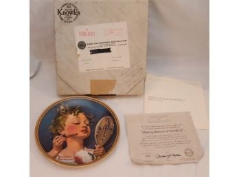 Knowles Making Believe At The Mirror Plate W/ Box (S-6)