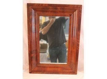 Vintage Rectangular Wood Framed Mirror (S-9)