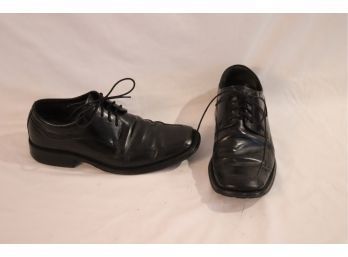 Mens Florsheim Black Leather Shoes Size 10 1/2