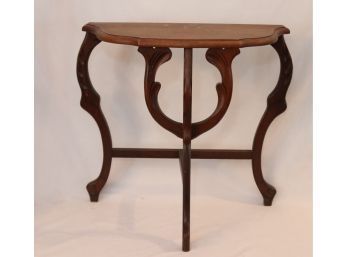 Small Wooden Half Round Table (G-53)