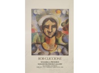 Signed Bob Guccione Shambala Preserve Squash Blossom Gallery Poster 1993