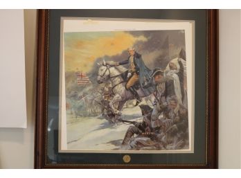 Framed  'GEORGE WASHINGTON AT THE BATTLE OF TRENTON' By James Dietz Friends Of The NRA