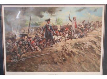 Framed Revolutionary War Print By D. Troiani 'bunker Hill' Friends Of The NRA Medallion