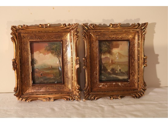 VINTAGE SET OF 2 OIL PAINTINGS BY 'CHEBER'