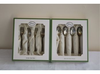 Grace Tea Ware Silver Plate Spoon And Fork Set
