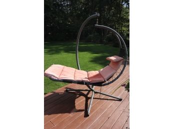 Hanging Chaise Lounger Chair Floating Chaise Canopy Swing Lounge Chair Hammock Arc Stand Air Porch Stand