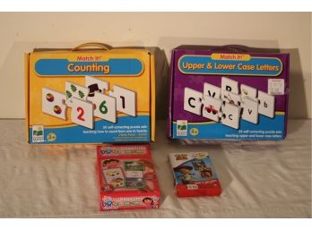 Children's Flash Cards Counting, Upper & Lowercase Letters,  Dora Opposites,   Toy Story War & Go Fish