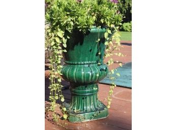 Pair Of Tall Ceramic Outdoor Planters